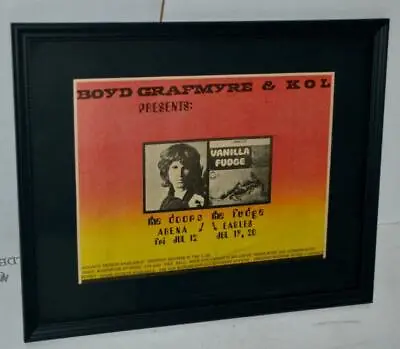 $125 • Buy The Doors 1968 Rare Seattle Center Arena  Promotional Framed Concert Ad