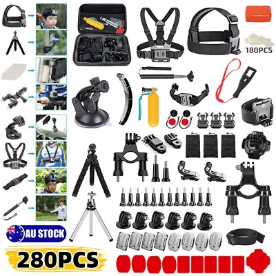 280PCS Pack Chest Head Floating Monopod For GoPro Hero 9 8 7 6 5 Accessories Kit • $42.85