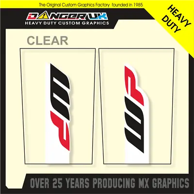 MOTOCROSS MX 65cc UPPER FORK GRAPHICS DECALS CLEAR WP • $26.16