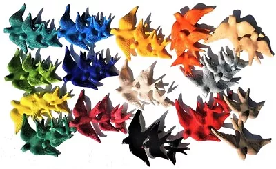 £22.32 • Buy 3x Set Swallows Hand Painted Portuguese Ceramic Pottery Decorative Gift Garden
