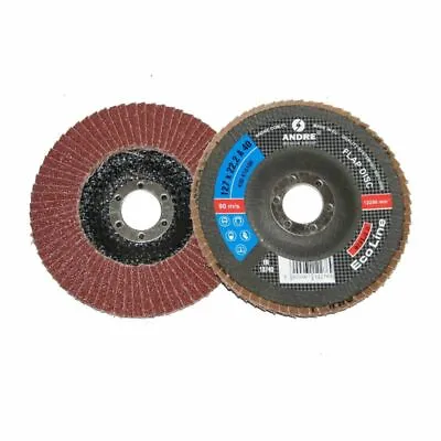 Flap Grinding Sanding Disc Grit Angle 125mm X 222mm  40 60 80 Grit Angle Wheel • £2.99