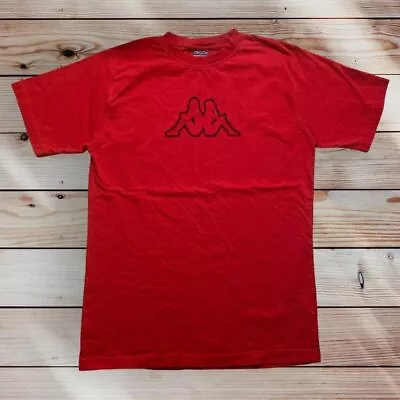 Men’s Retro Kappa Classic Logo T Shirt - Red - Large • £10