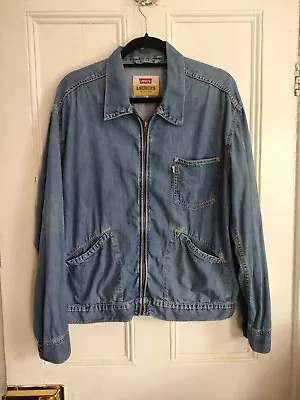 Genuine Vintage Style Levis White Tab Denim Light Work Jacket Large • £30