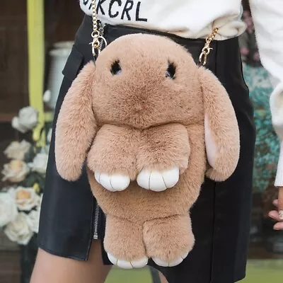 Rabbit Purse Tote Bunny Backpack Shoulder Bag Cute Travel Handbag Crossbody Bag • £7.59