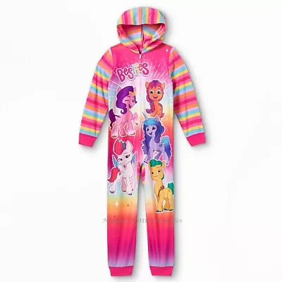 MY LITTLE PONY Pajamas Size 6-6x Girl One Piece Hoodie Union Suit Sunny Pipp NWT • $27.50