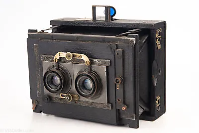 Goerz Anschütz Ango 9x14cm Folding Stereo Camera With Dagor 120mm Lens AS-IS V20 • $332.49