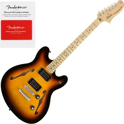 Squier Affinity Starcaster Electric Guitar 3-Color Sunburst W/Fender Play Card • $299.99