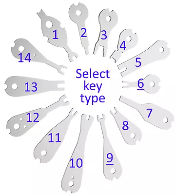 EMERGENCY LIGHT TEST KEYS: Choose From 14 Different Switch Keys  + Multidiscount • £19.75