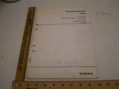 1996 Volvo Service Manual Section 5 Brakes (ABS & TRACS) 850 Preliminary Books • $11.10