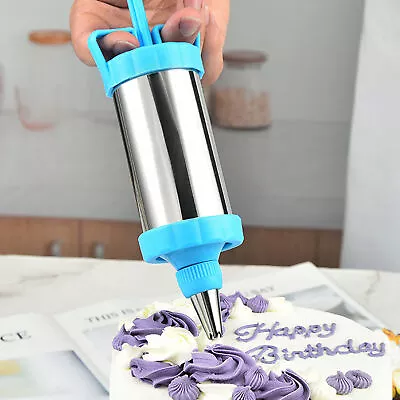 Dessert Decorator Baking Tool Pastry Filling Injector Syringe Decorating Kit • $9.29