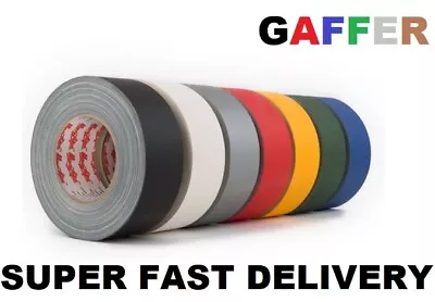 Gaffa Gaffer Waterproof Cloth Tape Different Colours - Fast Delivery • £4.99