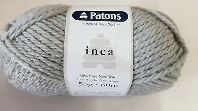 Patons Inca # 7062 Silver 50g Wool & Alpaca  • $8.50