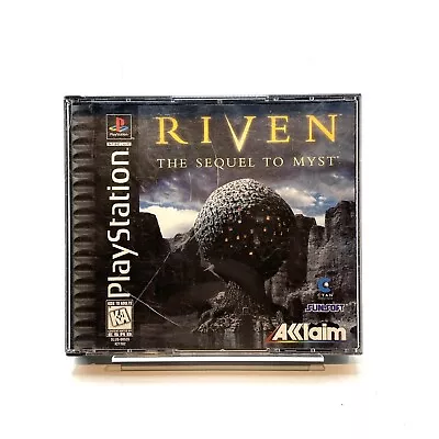 Riven Sequel To Myst PlayStation 1 PS1 PSOne No Manual Missing Disc 4 - Tested • $5.94