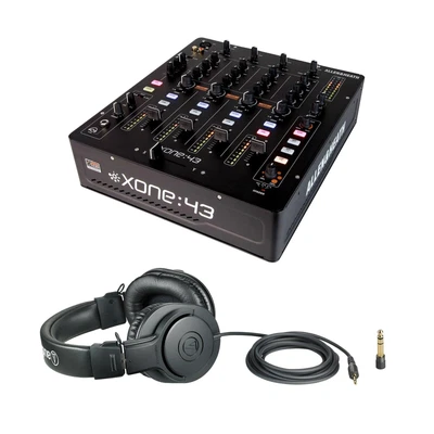 $999 • Buy Allen & Heath Xone:43 DJ Mixer Bundle With Audio-Technica ATH-M20x Headphones