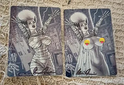 Lady Death As Bride Of Frankenstein Naughty Coffin Comics  METALCARDS SOLD OUT🔥 • $49.99