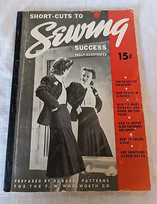 Vintage Short Cuts To Sewing Success Illustrated Softcover Book 1940 Singer USA • $17.09