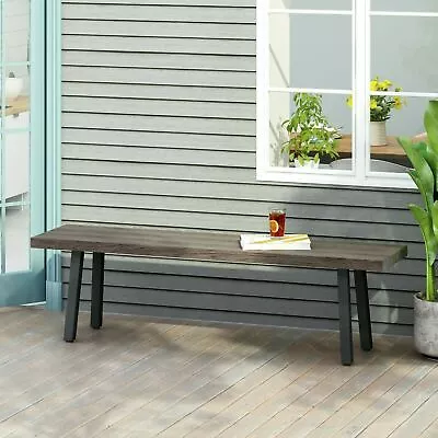 Altair Outdoor Modern Industrial Aluminum Dining Bench • $48.47