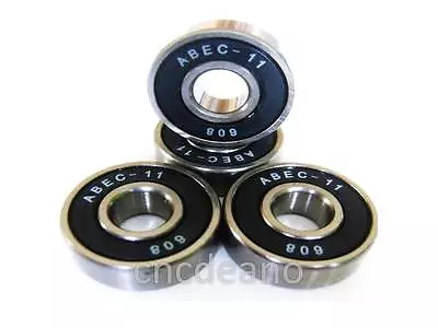 4 X Abec 11 608 Upgrade Wheel Bearings For Stunt Scooter Skateboard Micro Roller • £5.95