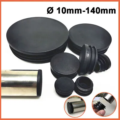 £1.67 • Buy Round Plastic Blanking End Caps Pipe Tube Inserts Plugs Bungs Black Ø 10mm-140mm