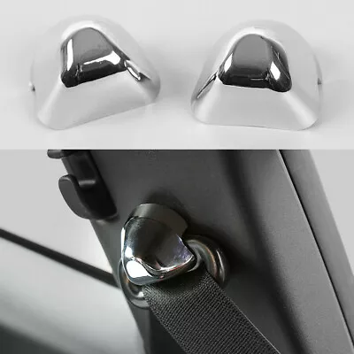 Car Seat Safety Belt Buckle Cover Trim Chrome ABS For Ford Mustang 2015-22 2pcs • $8.99