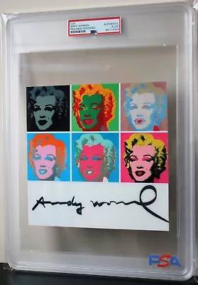 Andy Warhol ~ Signed Autographed Marilyn Monroe Display ~ PSA DNA Encased • $1495