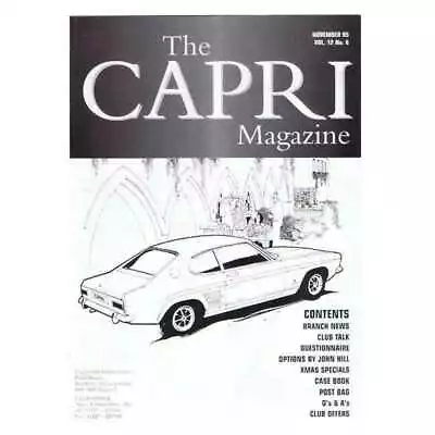 The Capri Magazine November 95 Mbox2835 Vol.12 No.6 Options By John Hill - Xmas • $4.91