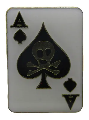 Ace Of Spades Skull Card Hat Cap Lapel Pin • $8.88