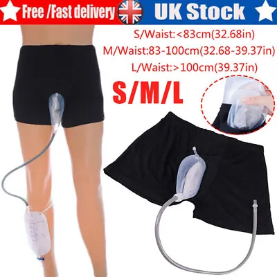 Male Urinal Leg Bag Incontinence Men's Silicon Urine Collector 500ml W/ Catheter • £15.54