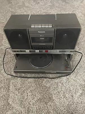 Vintage 1980s Panasonic SG-J500 Record Player Radio Cassette Tape Boombox  WORKS • $45