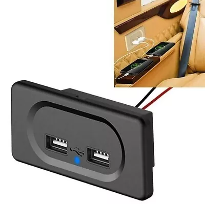 4.8 Amp Dual USB Charger Panel Fast Charging Outlet Car Caravan Boat 4x4 • $16