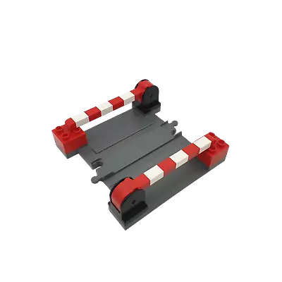 Lego Duplo TRAIN GREY (DBG) Track With Ramps For Car Crossing + Barriers • $13.15