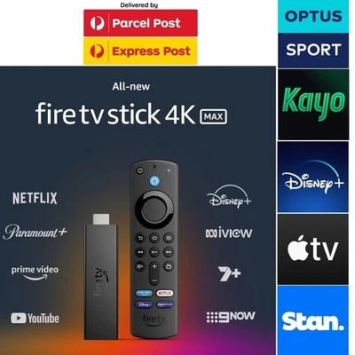 $84 • Buy Amazon Fire TV Stick 4K MAX Ultra HD New Gen Alexa Voice Remote Media Player