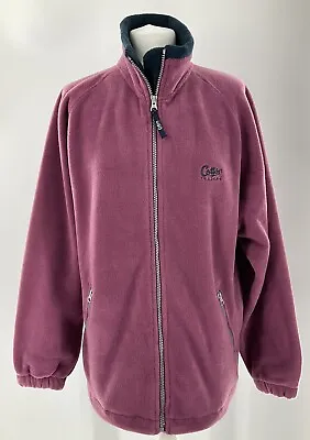 Bnwt Cotton Traders Purple Fleece Zip Jacket Pockets Women’s Uk S P2P 22” #L • £16.14