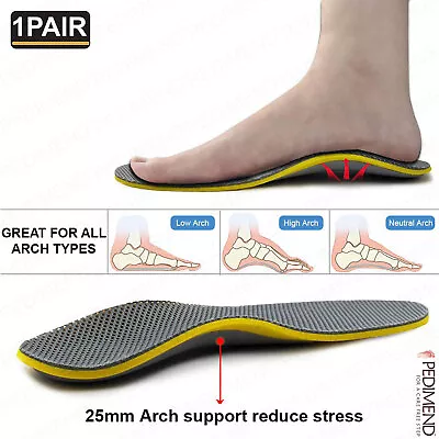 Pedimend™ 2X Orthotic Arch Support Flatfoot Insole Relieve Foot Fatigue And Pain • £6.99