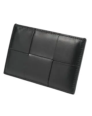 Pre Loved Bottega Veneta High-Quality Leather Card Case  -  Wallets  - Black • $819