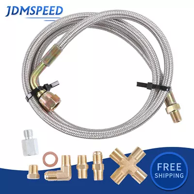 41  TURBO 90 Degree Oil Feed Line Kit T3 T4 T70 T60 T04E GT45 GT35 1/8 NPT -4AN • $13.86