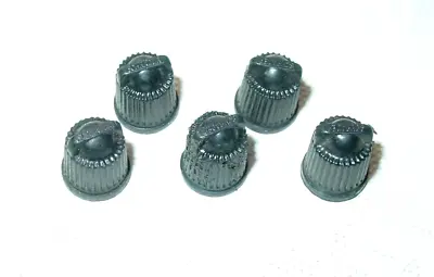 5 Vintage Tire Valve Cap Schrader Black Plastic Lot Chevy GM Hot Rat Rod Parts • $10.99