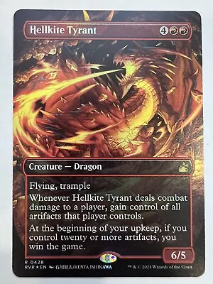 MTG Hellkite Tyrant (Anime Borderless Foil) Ravnica Remaster NM • $10