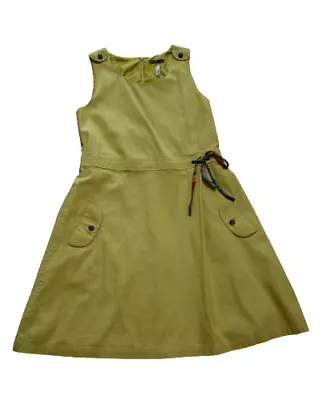 Matilda You & Me Jane Cotton Flare Dress Chartreuse Lined Size S • $9.10