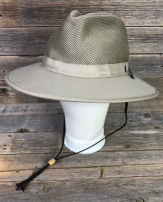 Coolibar Hat Adult L/XL Brown Crushable Ventilated Canvas UV Protection Mens • $19.62
