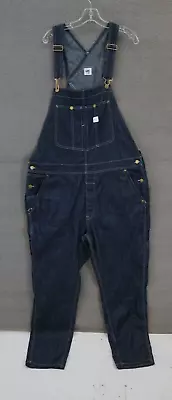 Lee X H&M Raw Denim Bib Overalls Farmer Jeans Men's XL 42 X 31 • $79.99