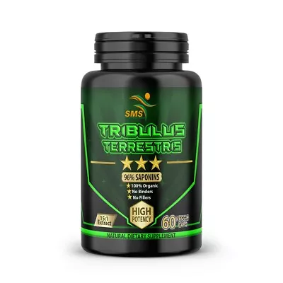 Pure Tribulus Terrestris Extract W/ 96% Saponins 60 Capsules No Filler Non-GMO • $11.03