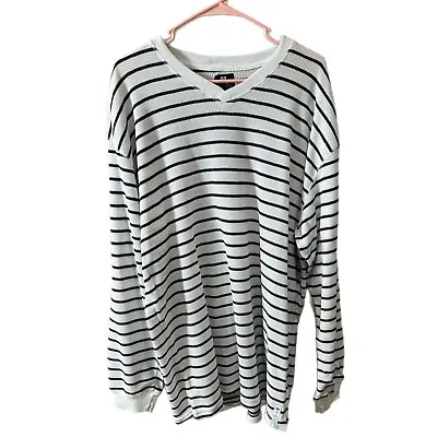 PJ Mark American Manor Men’s Size XL Striped V-Neck Waffle Knit Thermal NEW • $24.99