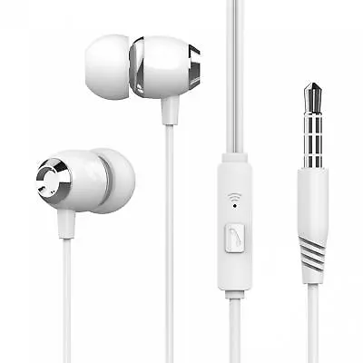 WIRED EARPHONES HI-FI SOUND HEADPHONES EARBUDS MIC HEADSET 3.5mm For CELL PHONES • $15.83