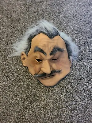 Old Man Luigi Einstein Mafia Man Gray Hair Mustache Face Mask Halloween PMG 2006 • $21.88