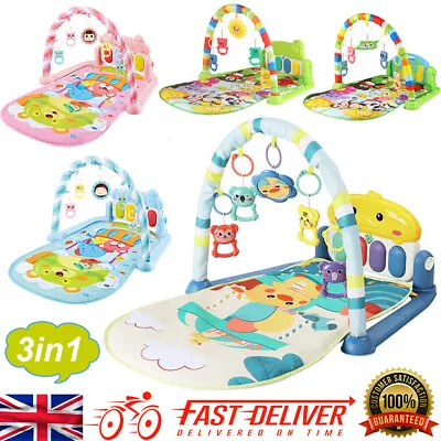 Light & Musical Padded Baby Activity Playmat Lay & Play Mat Gym Toy Fun Piano UK • £18.61