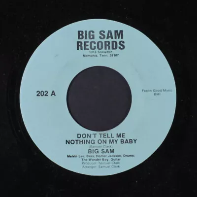 BIG SAM: Don't Tell Me Nothing On My Baby / Why Things Happen To Me BIG SAM 7  • $20