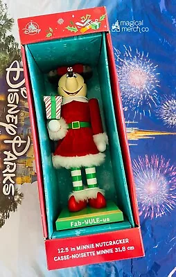 2020 Disney Parks Minnie Mouse Fab-YULE-us Christmas Holiday Nutcracker 12.5” • $99.95