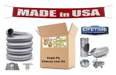 6  FLEX-ALL Single Ply Stainless Steel Chimney Liner Kits Lifetime Warranty • $465.95