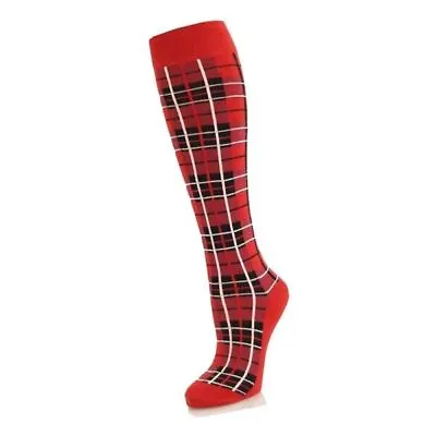 Novelty Tartan Scottish Multi Colour Pattern KNEE HIGH Ladies Socks Xmas • £4.50